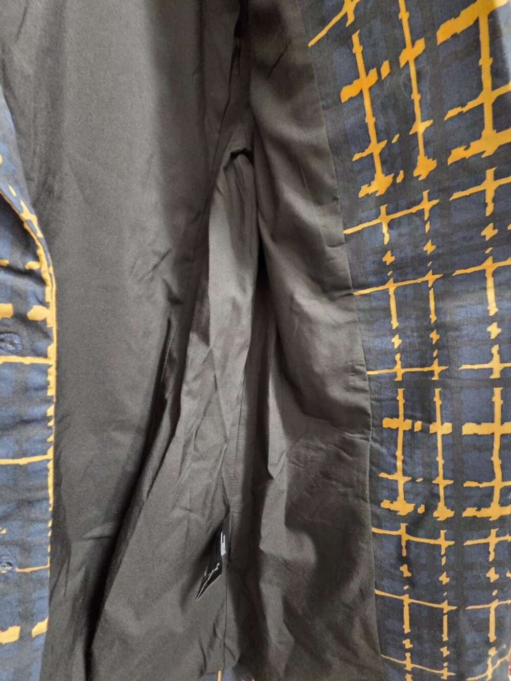 NU Denmark Navy and Gold Print Two Piece Suit - Picture 13 of 14